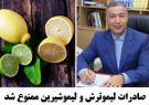 صادرات لیموترش و لیموشیرین ممنوع شد + سند