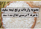 مصوبه واردات برنج نیمه سفید با تعرفه ۴ درصدی ابلاغ شد+ سند