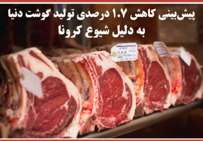 پیش‌بینی کاهش ۱.۷ درصدی تولید گوشت دنیا به دلیل شیوع کرونا