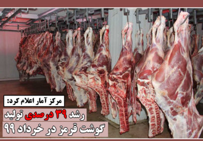 رشد ۳۹ درصدی تولید گوشت قرمز در خرداد۹۹
