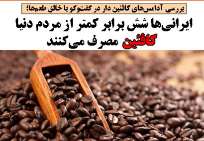 ایرانی‌ها شش برابر کمتر از‌ مردم‌ دنیا‌ کافئین ‌مصرف‌ می‌کنند