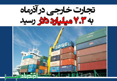تجارت خارجی در آذرماه به ۷.۳ میلیارد دلار رسید