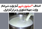 اختلاف ۳ میلیون تنی آمار تولید شیر خام وزارت جهاد‌کشاورزی و مرکز آمار ایران