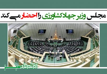 مجلس وزیر جهادکشاورزی را احضار می‌کند/ شکایت از دولت به قوه قضائیه