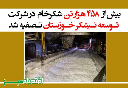 بیش از ۴۵۸ هزار تن شکر‌خام در شرکت توسعه نیشکر خوزستان تصفیه شد
