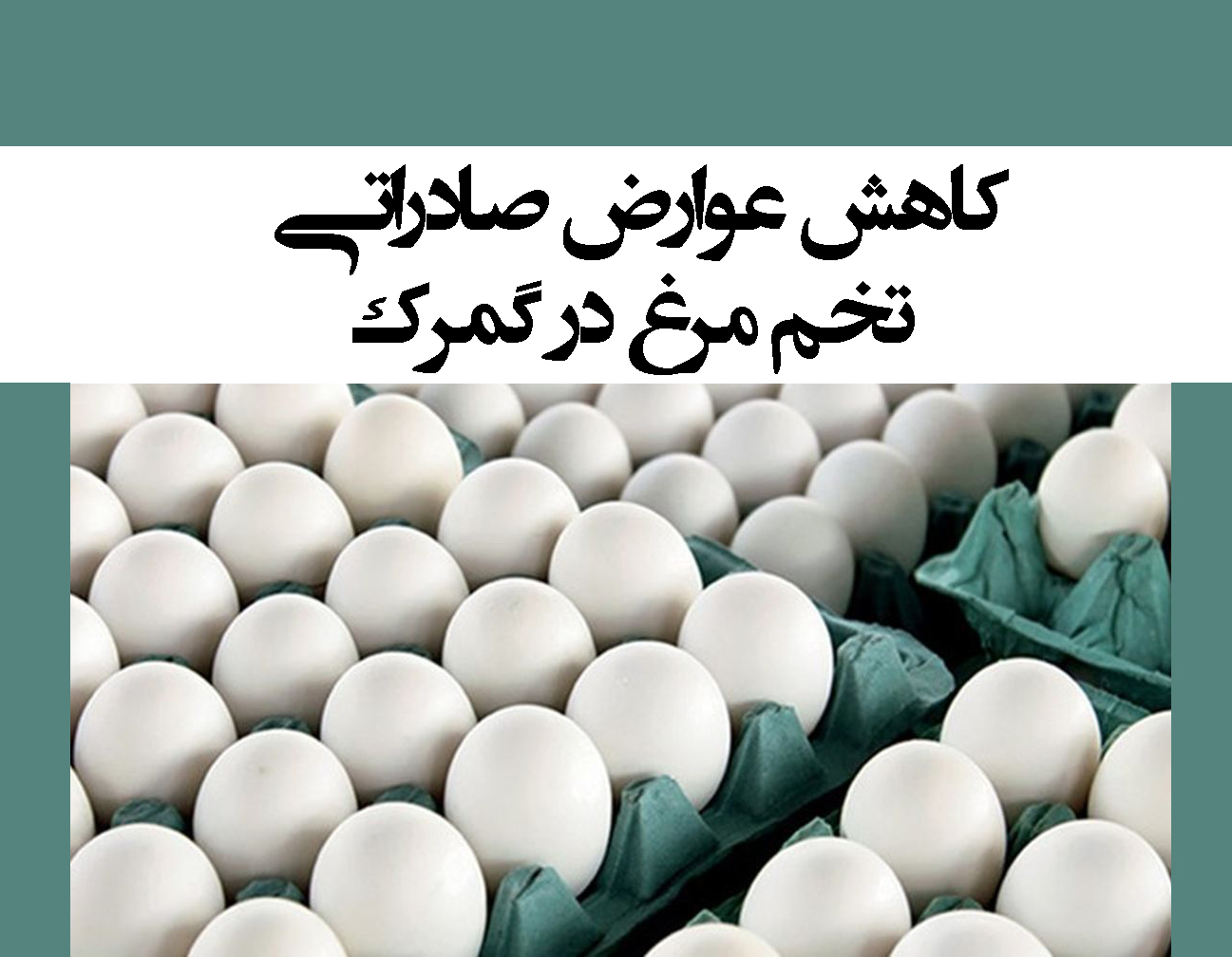 کاهش عوارض صادراتی تخم‌مرغ در گمرک | پایگاه خبری اقتصاد سبز آنلاین