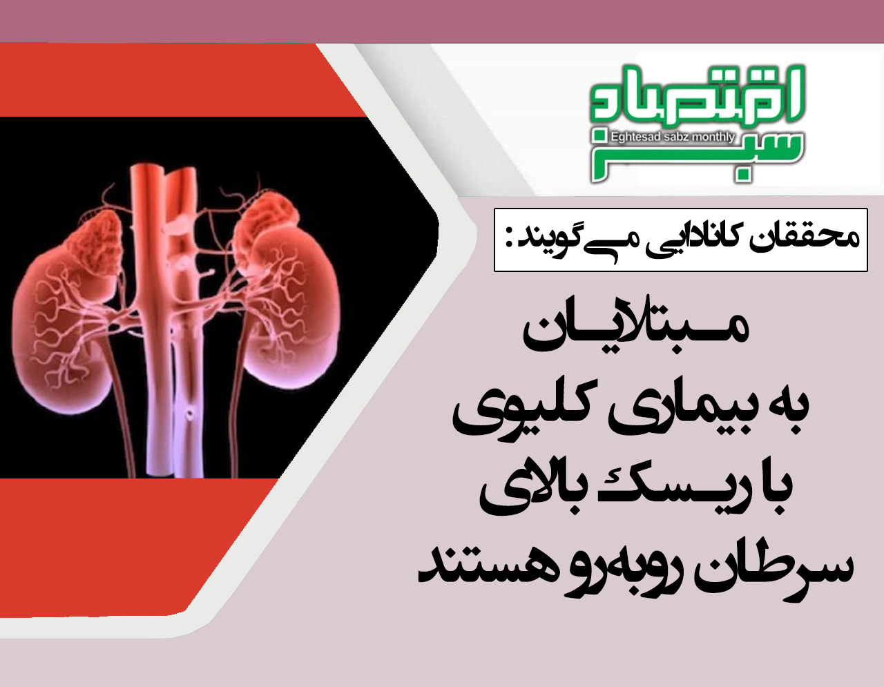 مبتلایان به بیماری کلیوی با ریسک بالای سرطان روبه‌رو هستند | پایگاه خبری اقتصاد سبز آنلاین